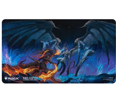 Bahamut en Ifrit - Final Fantasy Holofoil Playmat