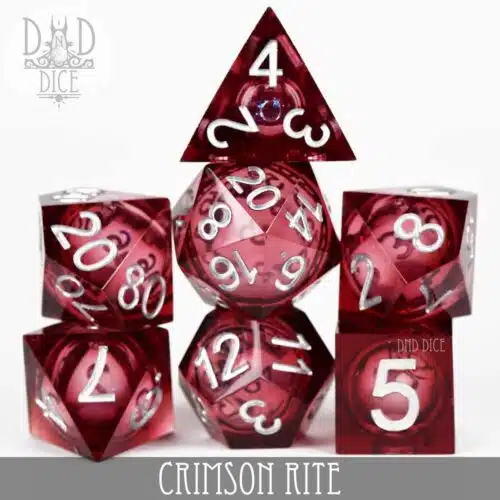 Crimson Rite - Liquid Core Dice set - 7 stuks