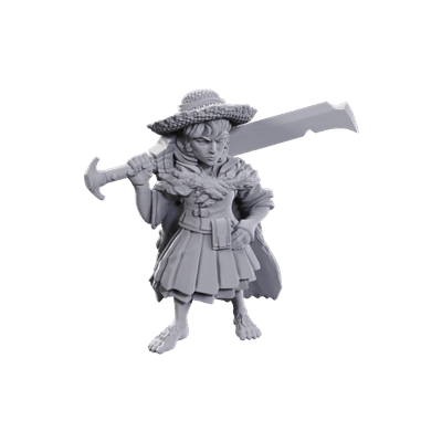 Female Halfling Magus - Pathfinder Unpainted Miniatures