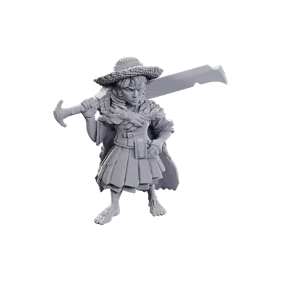 Female Halfling Magus - Pathfinder Unpainted Miniatures