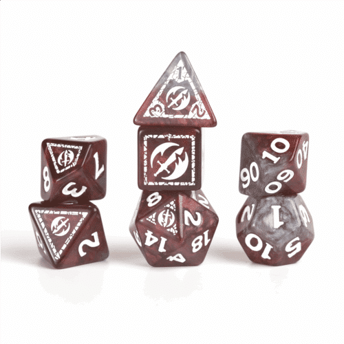 Fighter Red - D&D Adventure Dice set - 17 stuks