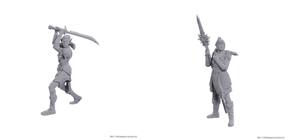 Lae'zel & Shadowheart - Unpainted D&D Miniatures Special Edition Baldur's Gate 3