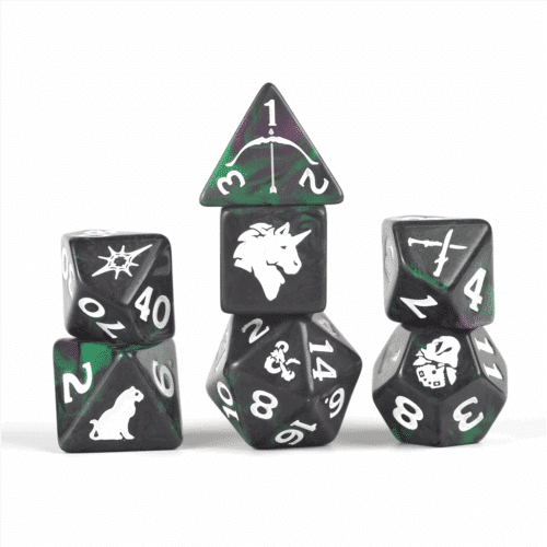 Legend of Drizzt - D&D Adventure Dice set - 7 stuks