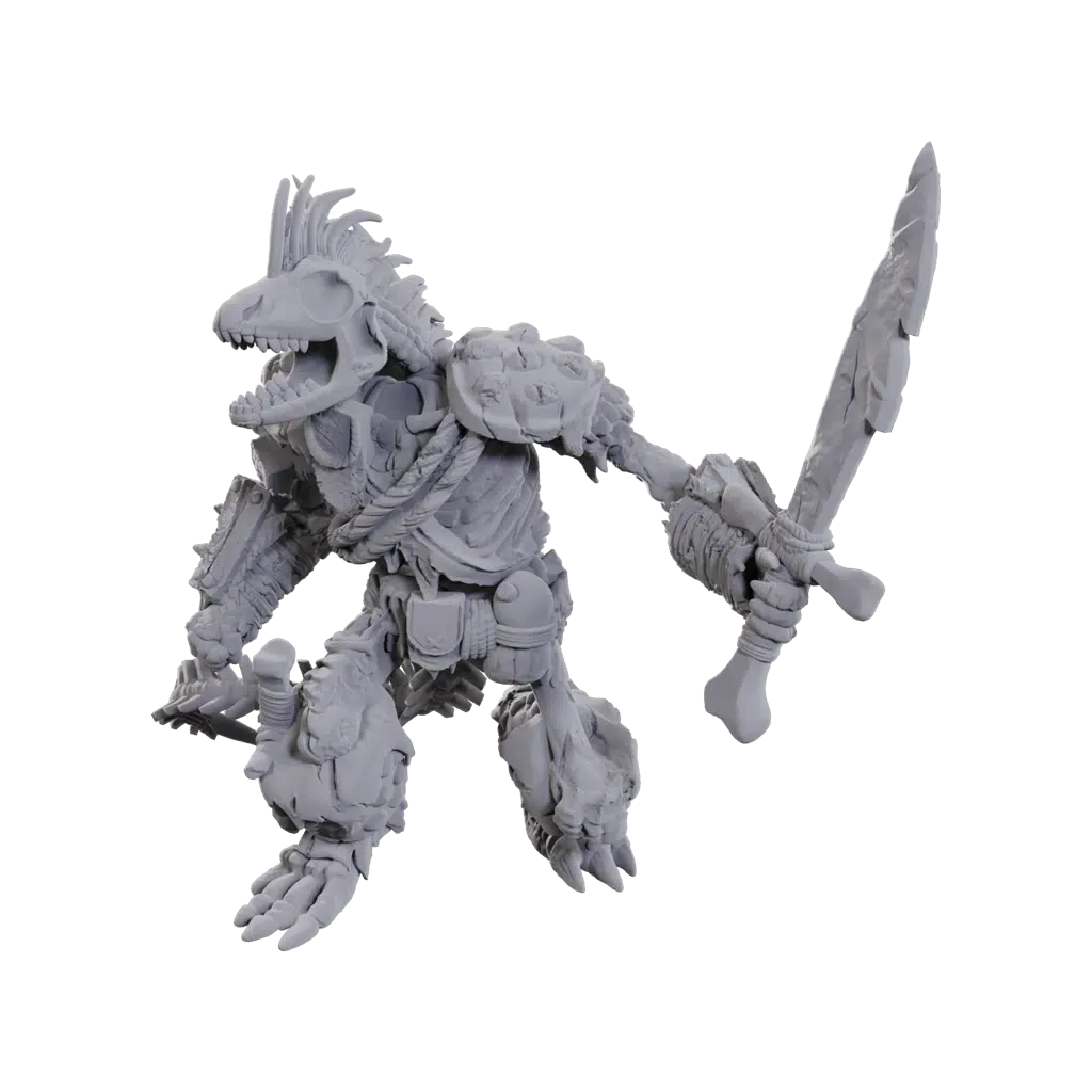 Lizardfolk Skeleton - Unpainted D&D Miniatures