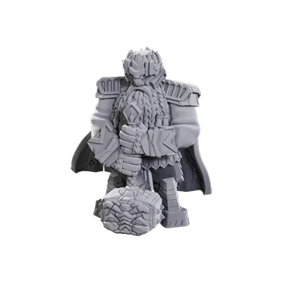 Male Dwarf Champion - Pathfinder Unpainted Miniatures