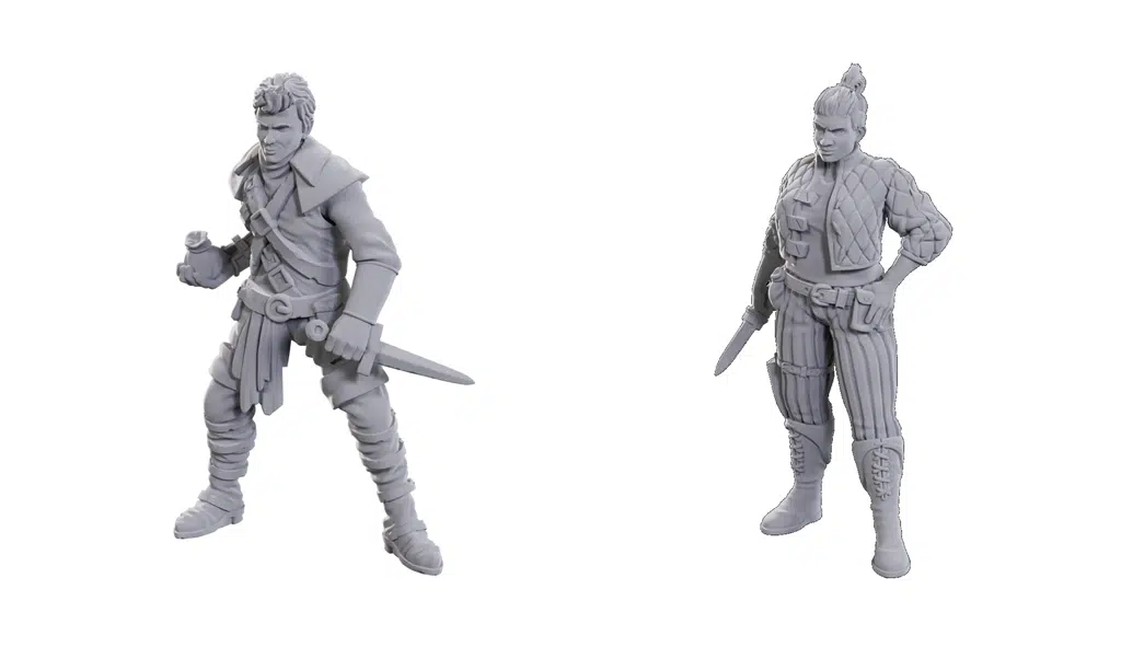 Male & Female Cutpurses - Unpainted D&D Miniatures
