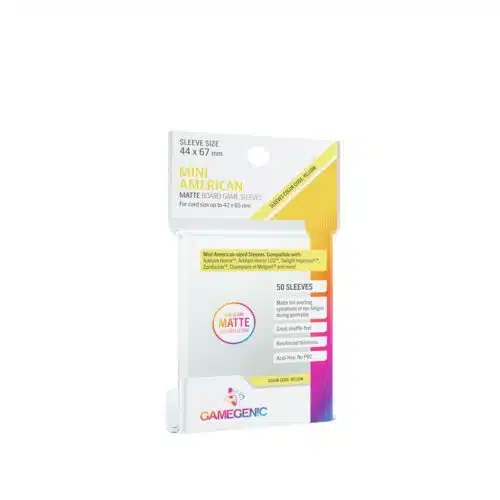 Matte Mini American Sleeves - Yellow 44x67 mm - 50 stuks