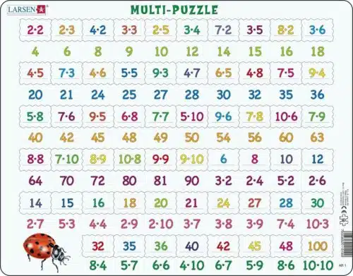 Puzzel Maxi Leren Rekenen - Vermenigvuldigen - 58 stukjes