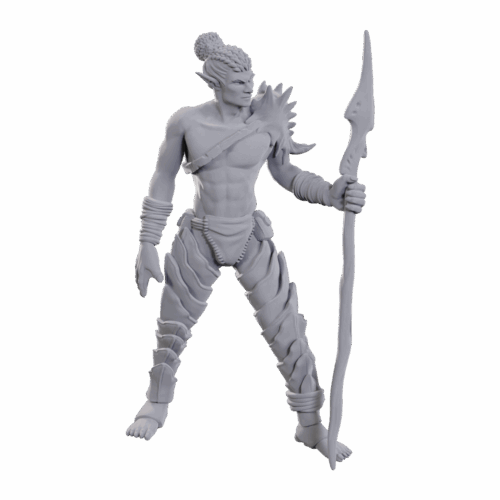 Sea Elf Leader - Unpainted D&D Miniatures