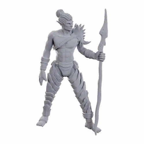 Sea Elf Leader - Unpainted D&D Miniatures
