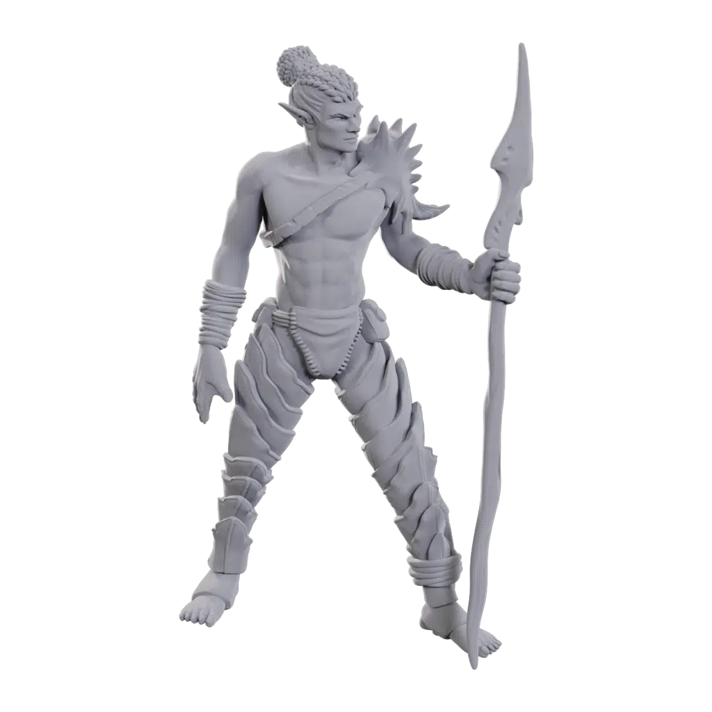 Sea Elf Leader - Unpainted D&D Miniatures