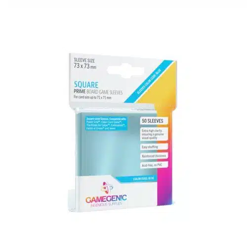 Square Sleeves - Blue 73x73 mm - 50 stuks
