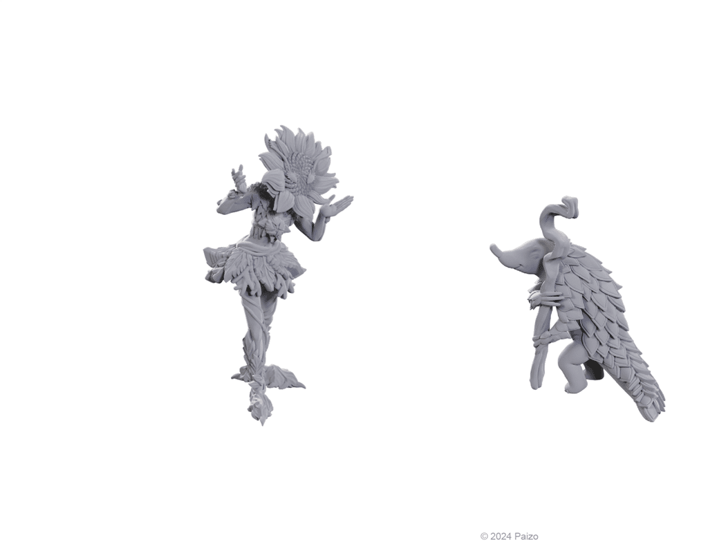 Sunflower Leshy and Fruit Leshy - Unpainted D&D Miniatures