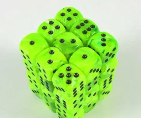 Vortex Bright Green/black D6 12mm (36 stuks)