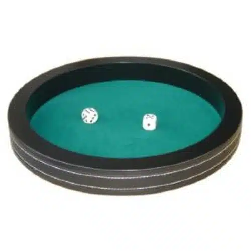 Zwart met Groen Velours Dobbelpiste - 40cm