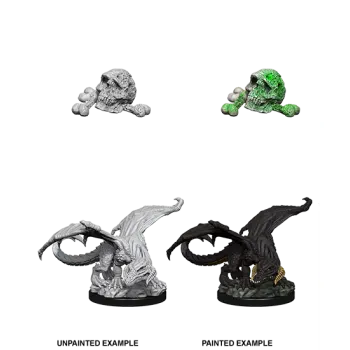 Black Dragon Wyrmling - D&D Unpainted Miniatures