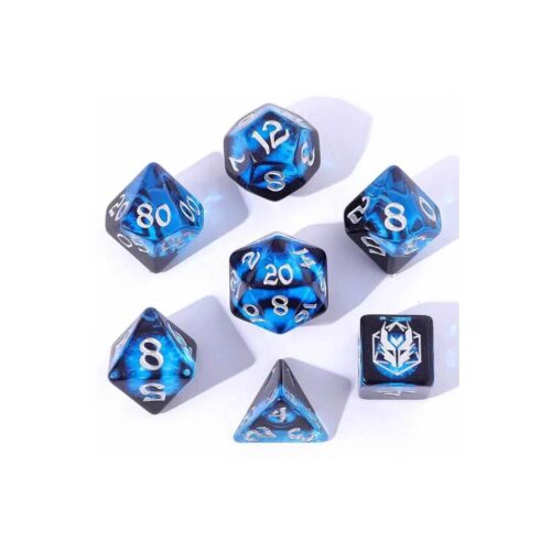 Blue Dragon's Eye Dice set - 7 stuks