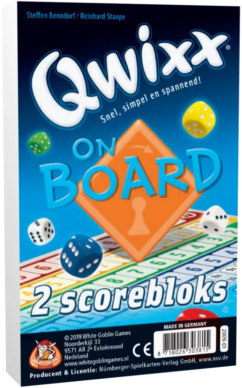 Extra Scorebloks - Qwixx: On Board