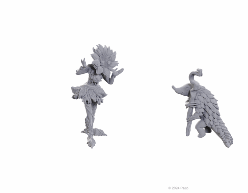 Lotus Leshy and Flytrap Leshy - Unpainted D&D Miniatures