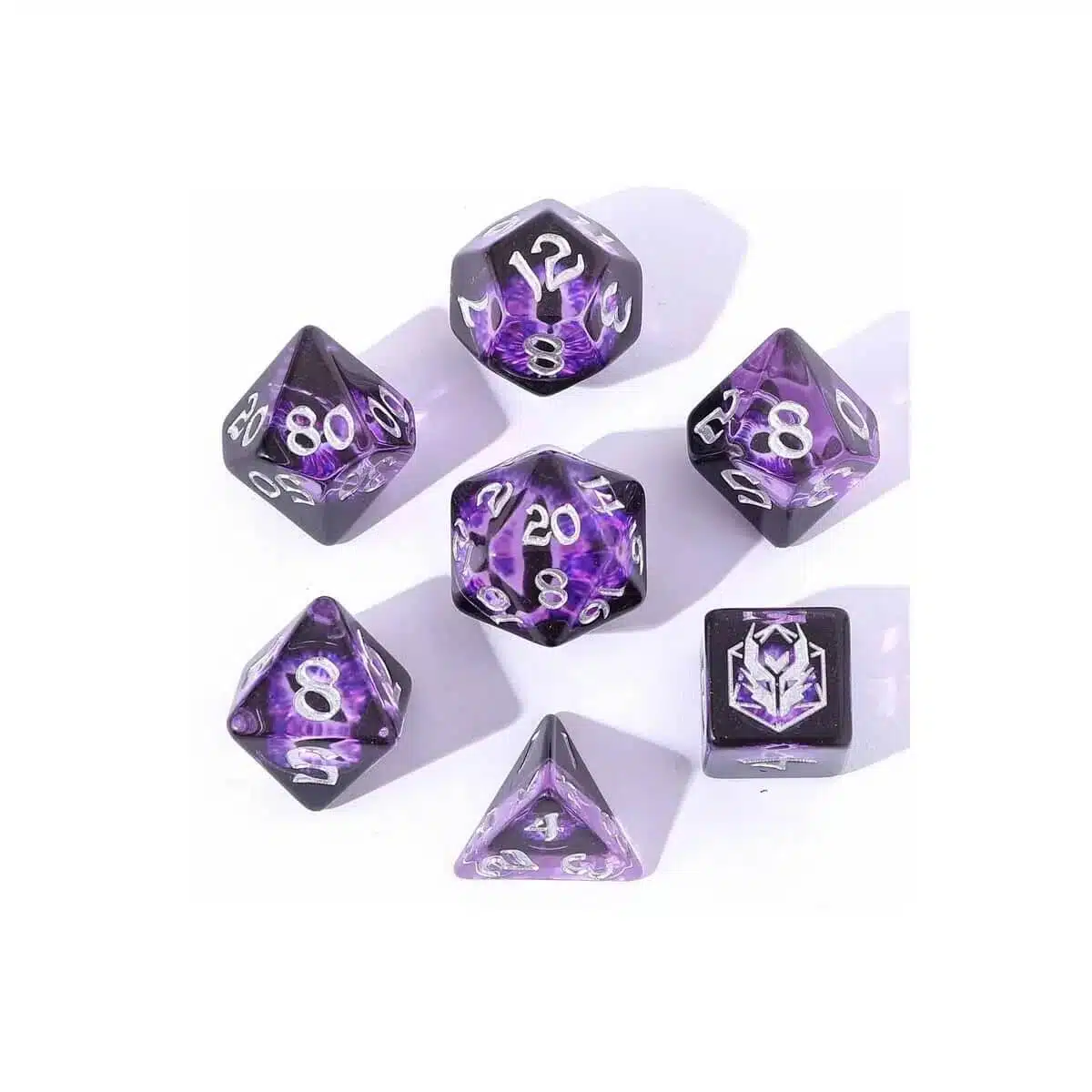 Purple Dragon's Eye Dice set - 7 stuks