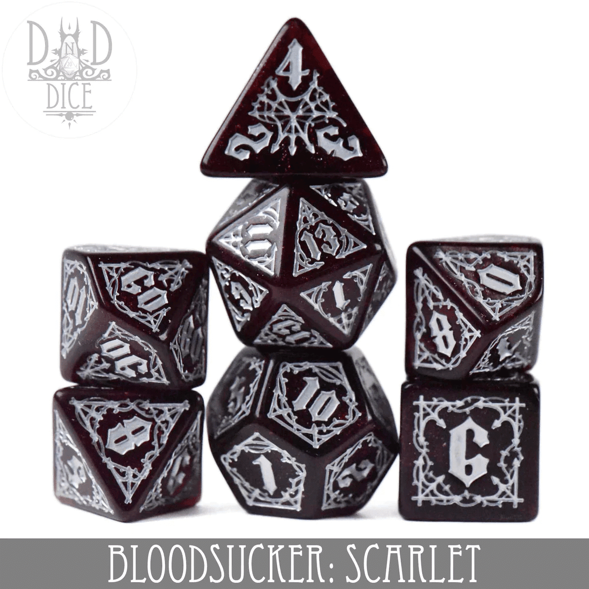 Scarlet Bloodsucker - Modern Dice Set - 7 stuks