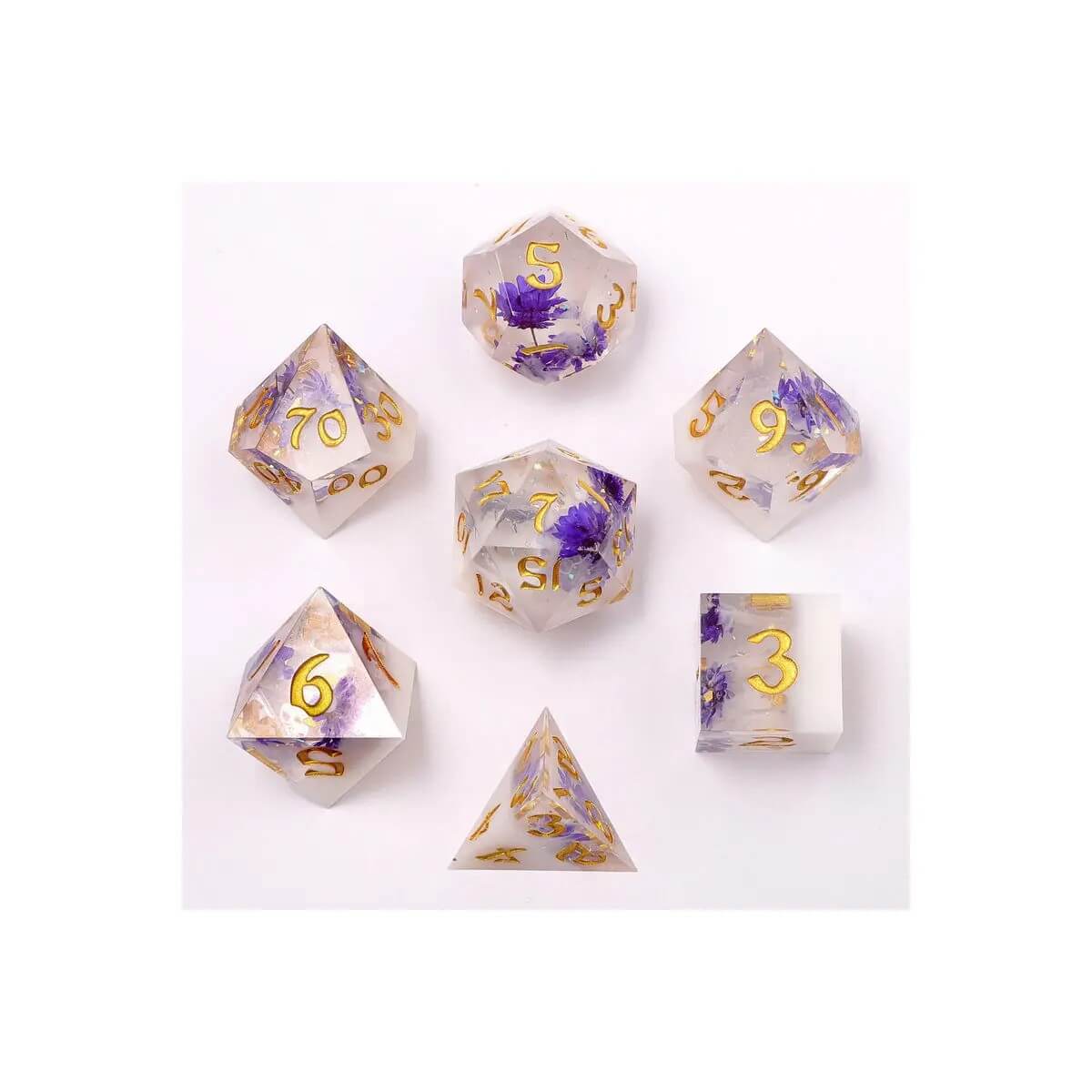 Cloud Blossom - Captured Magic Sharp Dice set - 7 stuks