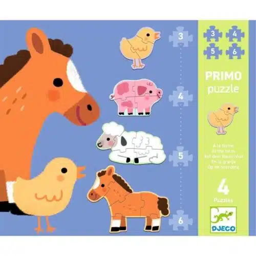 De Boerderij - 4 in 1 puzzels - 18 stukjes