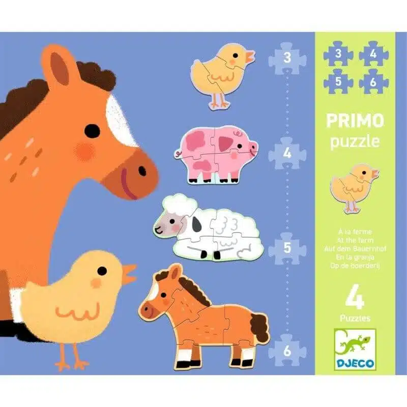 De Boerderij - 4 in 1 puzzels - 18 stukjes