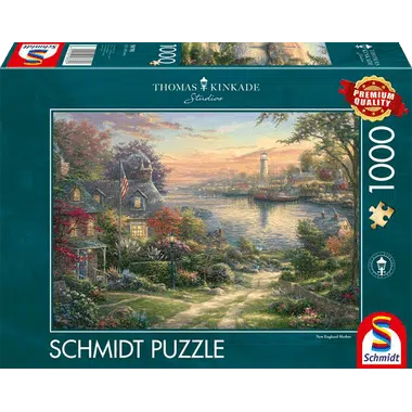 Haven in Nieuw Engeland - 1000 stukken Puzzel