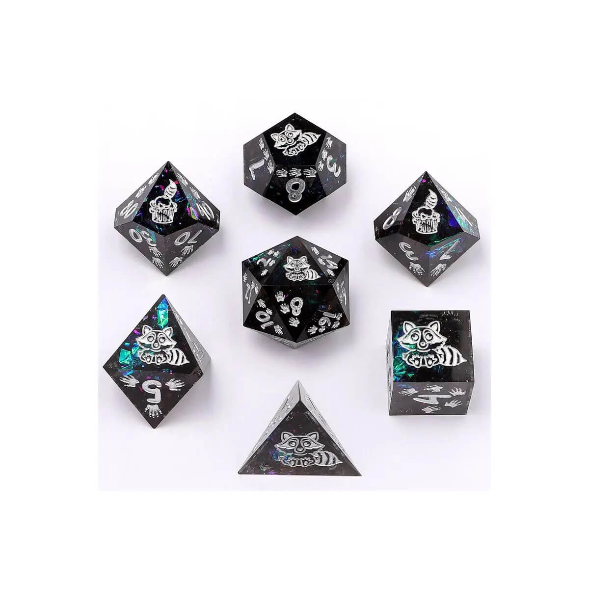 Raccoon's Reward - Captured Magic Sharp Dice set - 7 stuks