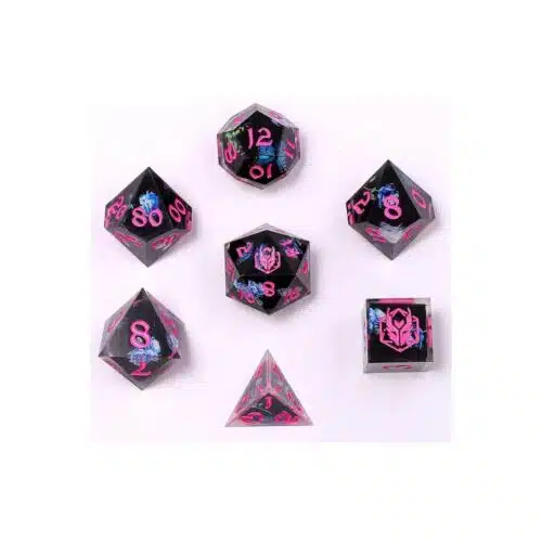 Vintage Handbag - Captured Magic Sharp Dice set - 7 stuks
