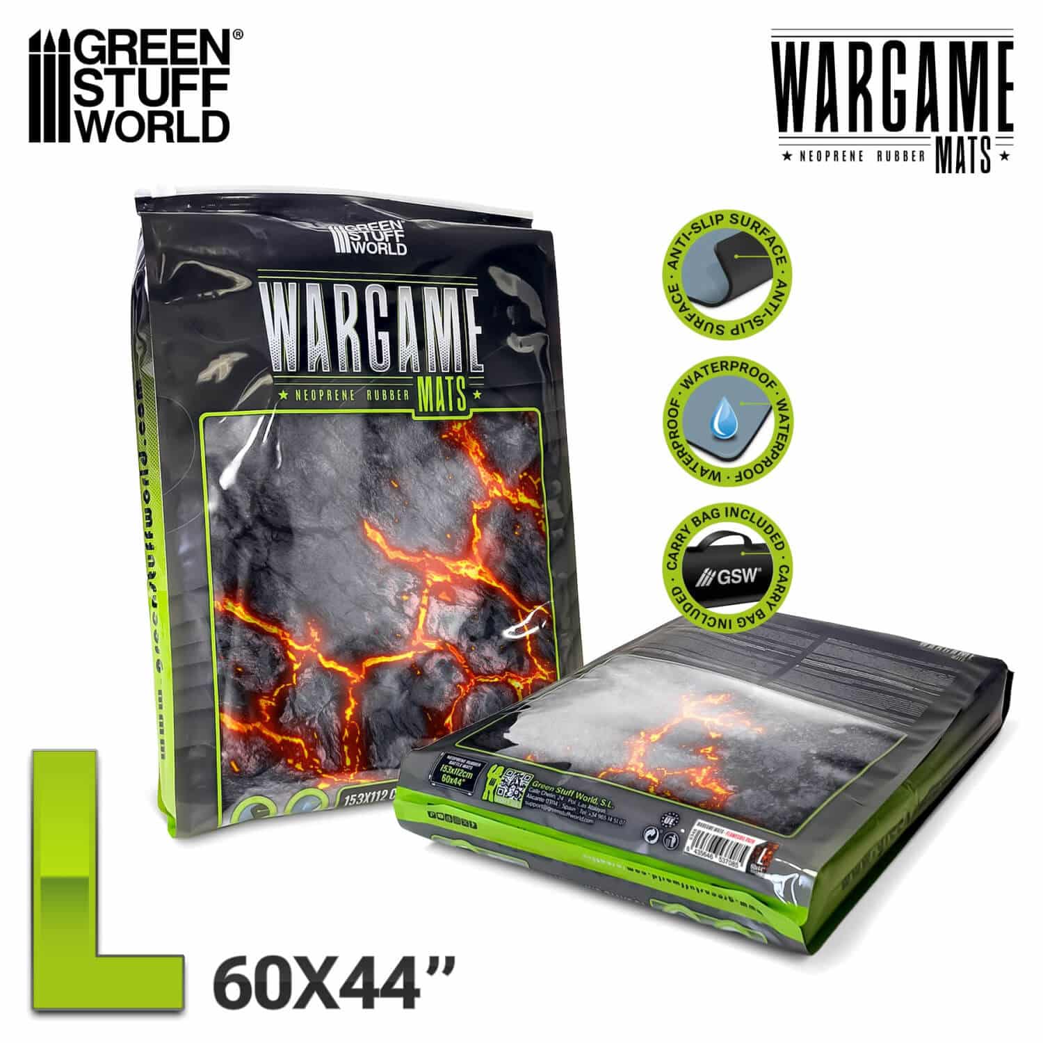 Flamecoil Path - Neoprene Wargame Mat - 112x152 cm