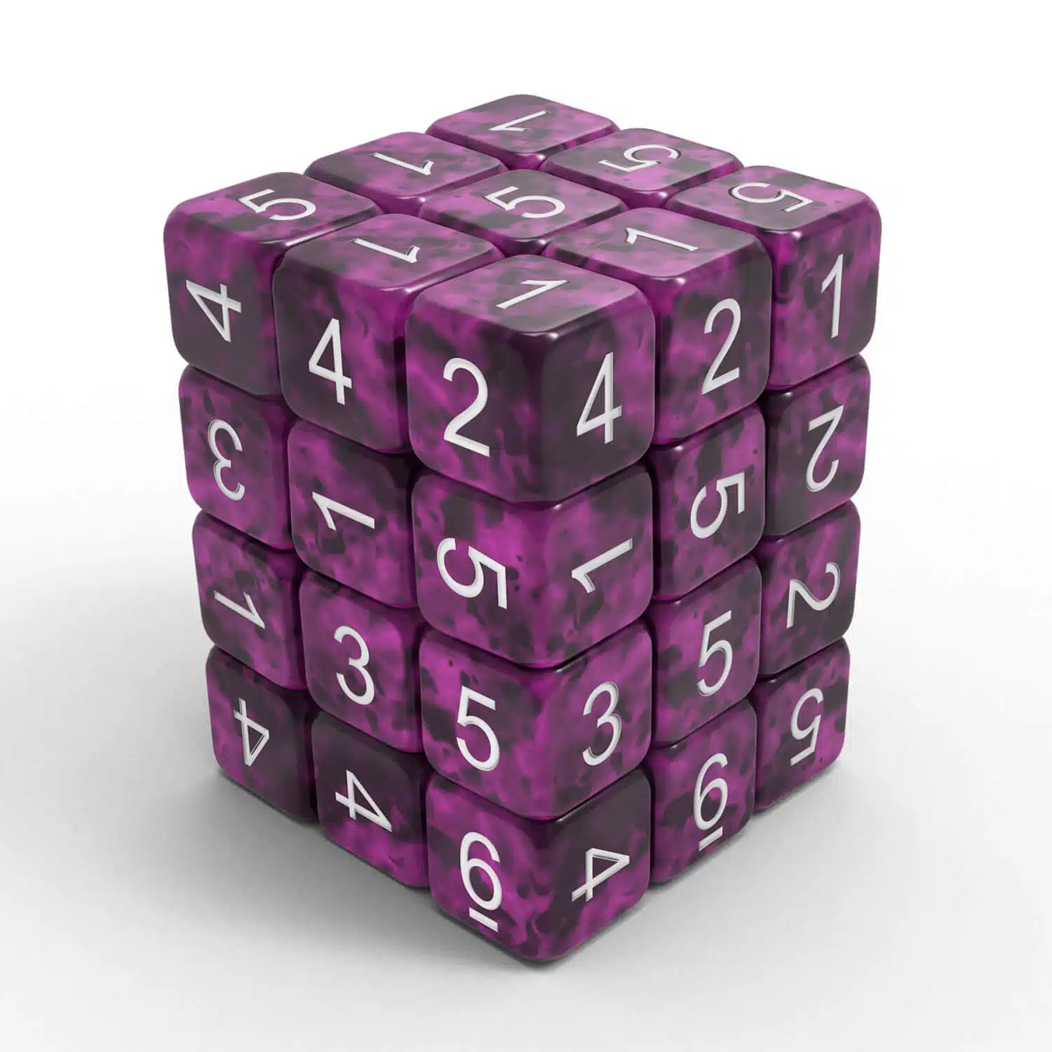 Purple Black - 12mm D6 Dice - 36 stuks