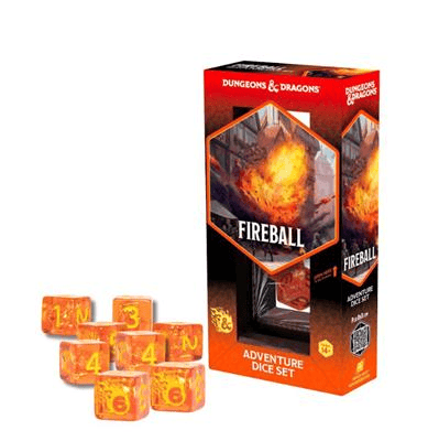 Fireball - D&D Adventure Dice set - 8 stuks