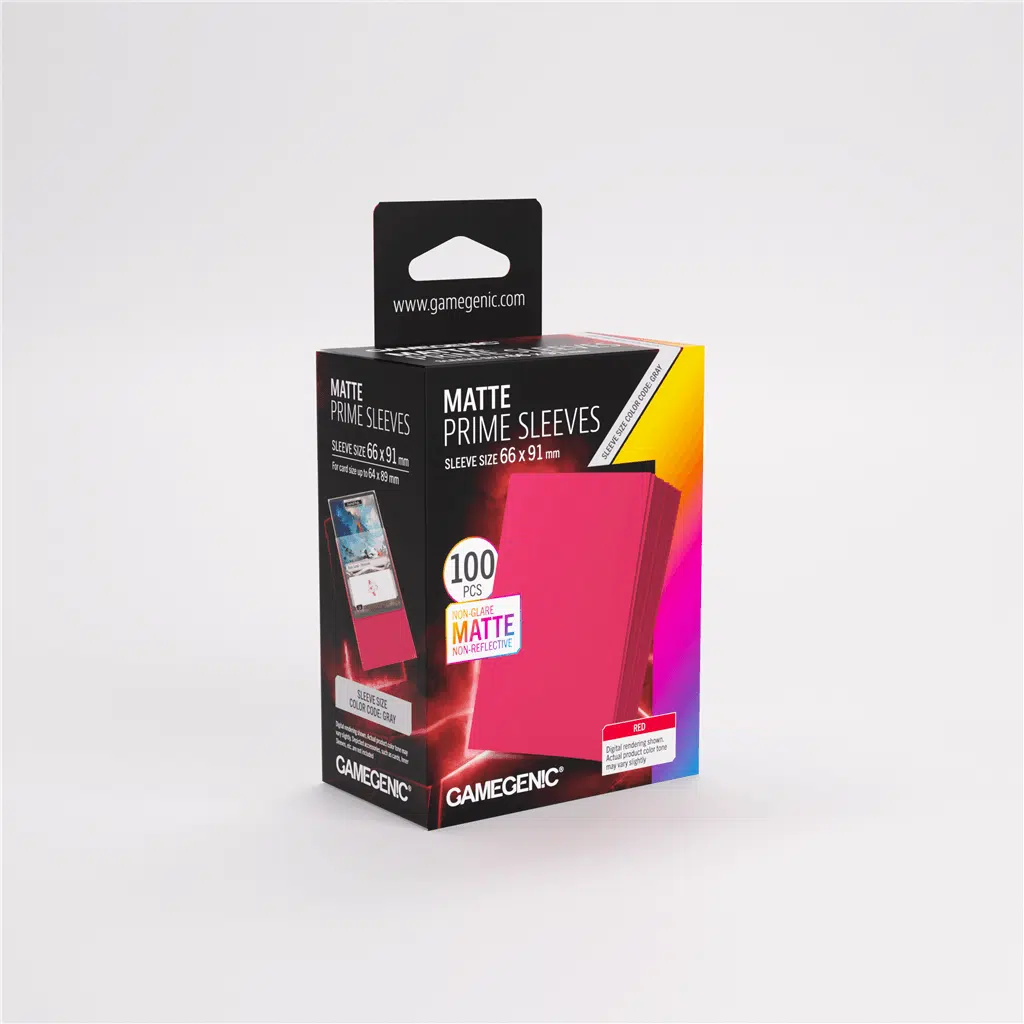 Red - Matte Prime Sleeves - 100 stuks
