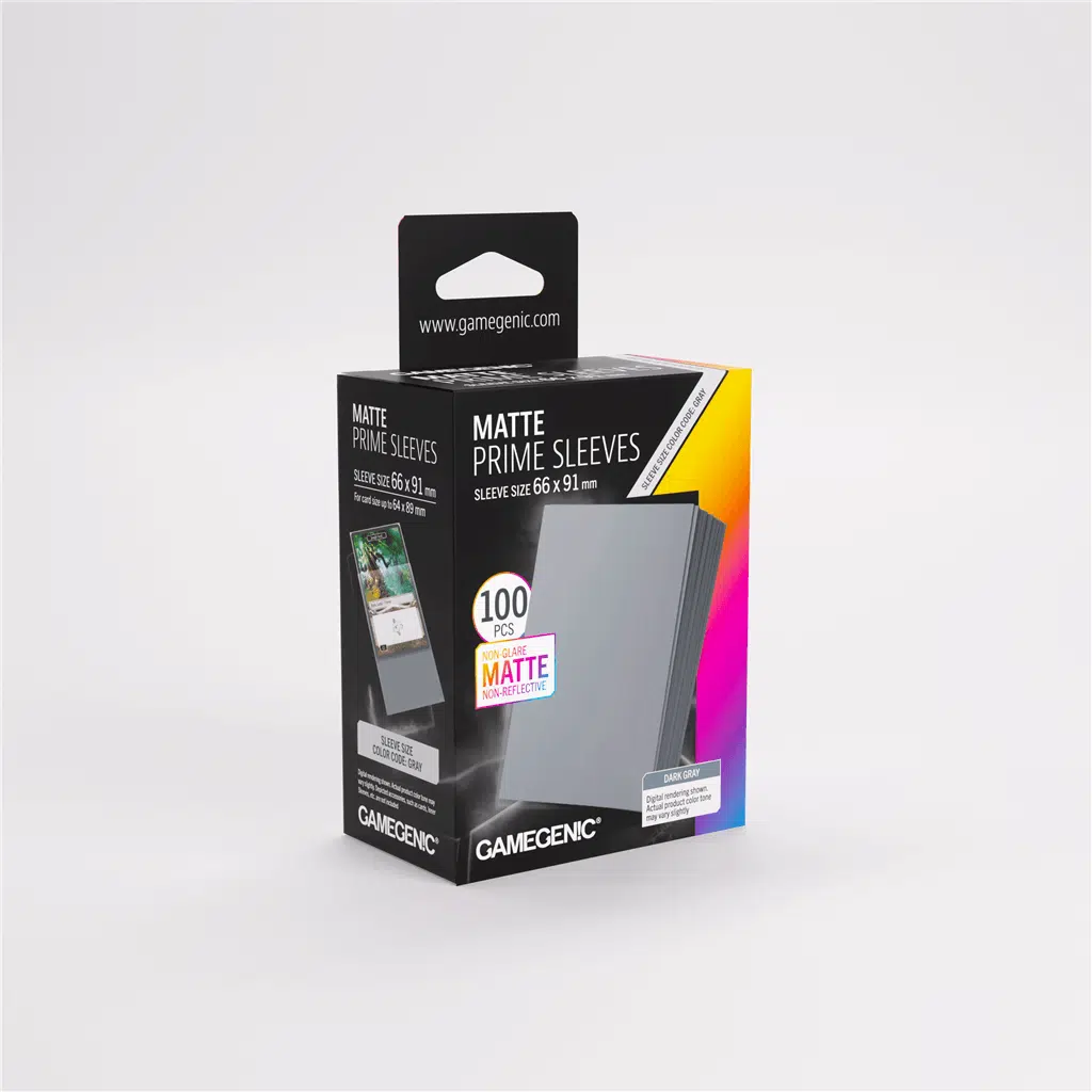 Dark Gray - Matte Prime Sleeves - 100 stuks