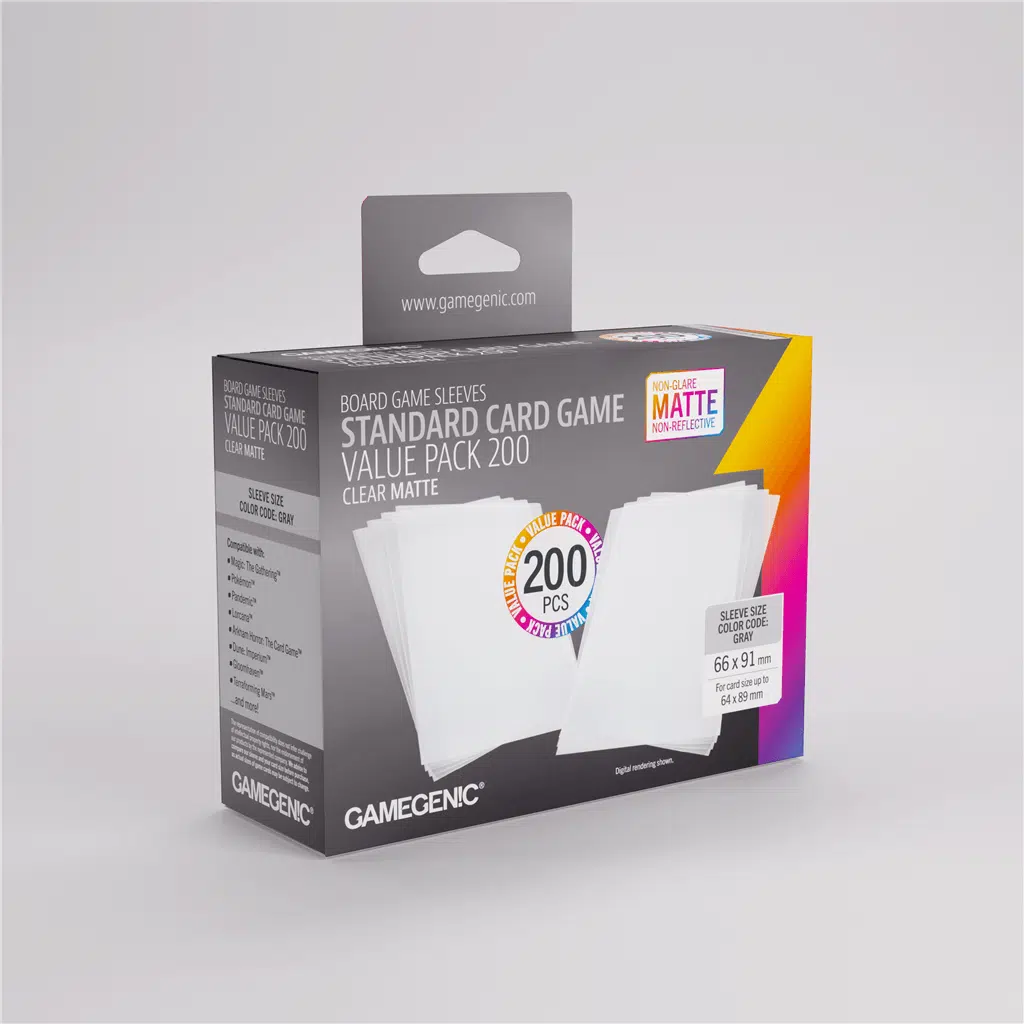 Matte Standard Sleeves - Gray 64x89 mm - 200 stuks