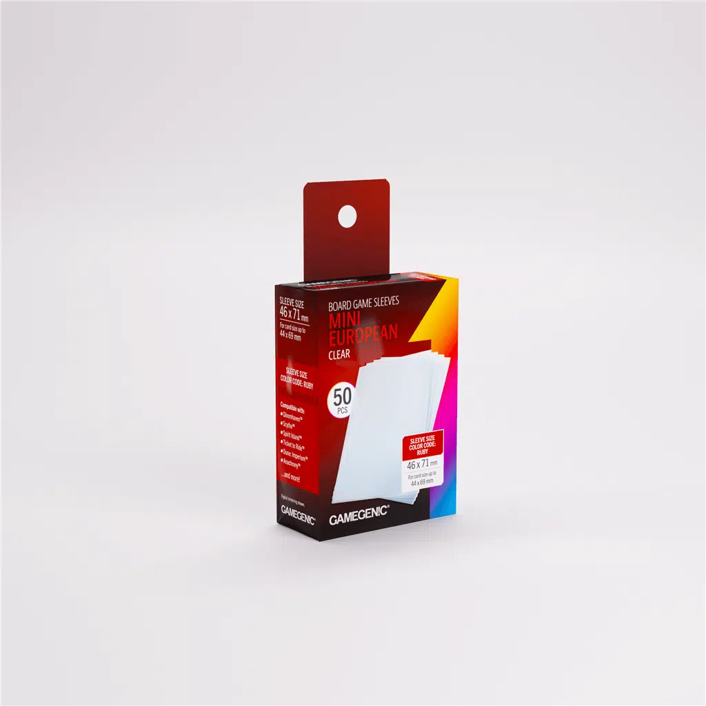 Mini European Sleeves - Ruby 46x71 mm - 50 stuks