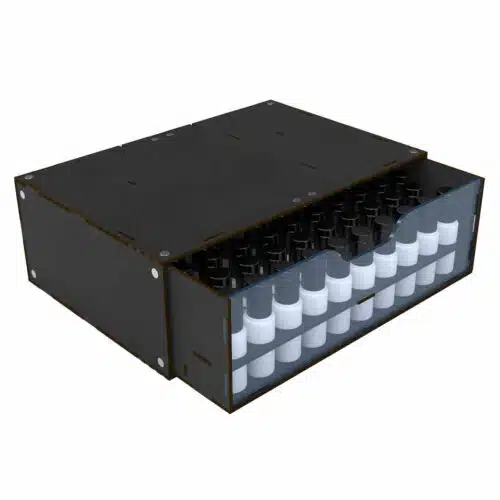 Black - Stackable Hobby Paint Rack 17ml with magnets