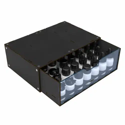 Black - Stackable Hobby Paint Rack 30ml with magnets