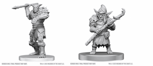 Bugbear Stalker & Goblin Hexer - D&D Unpainted Miniatures