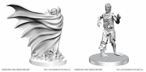 Classic Vampire & Classic Zombie - D&D Unpainted Miniatures