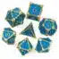 Draken schub Groen/Rood - Metal Dice set - 7 stuks