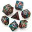 Draken schub Groen/Rood - Metal Dice set - 7 stuks