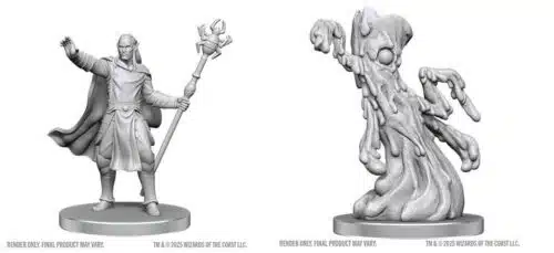Drow Mage & Yochlol - Unpainted D&D Miniatures