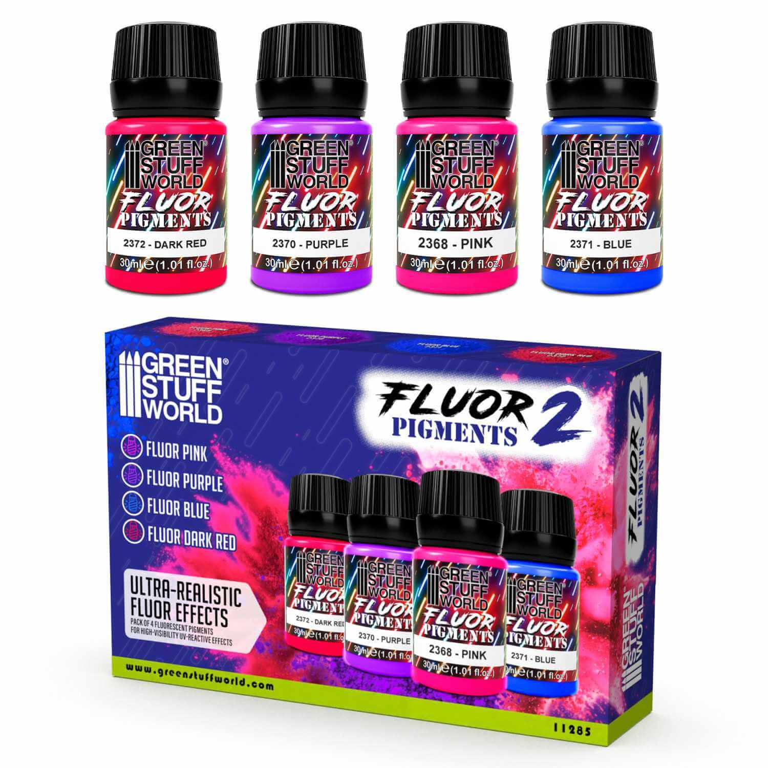 Fluor pigments Set Nr. 2 - 30ml