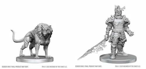 Hell Hound & Narzugon - Unpainted D&D Miniatures