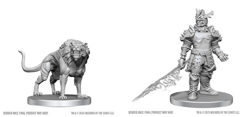 Hell Hound & Narzugon - Unpainted D&D Miniatures
