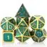 Romeins Goud/Groen - Metal Dice set - 7 stuks