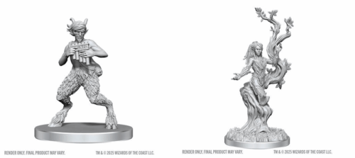 Satyr & Dryad - D&D Unpainted Miniatures